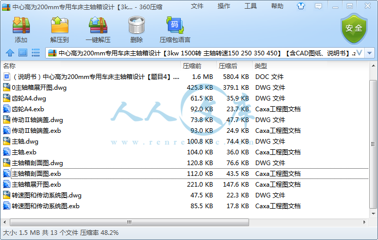 中心高为200mm专用车床主轴箱设计【3kw 1500转 主轴转速150 250 350 450】【含CAD图纸、说明书】.png